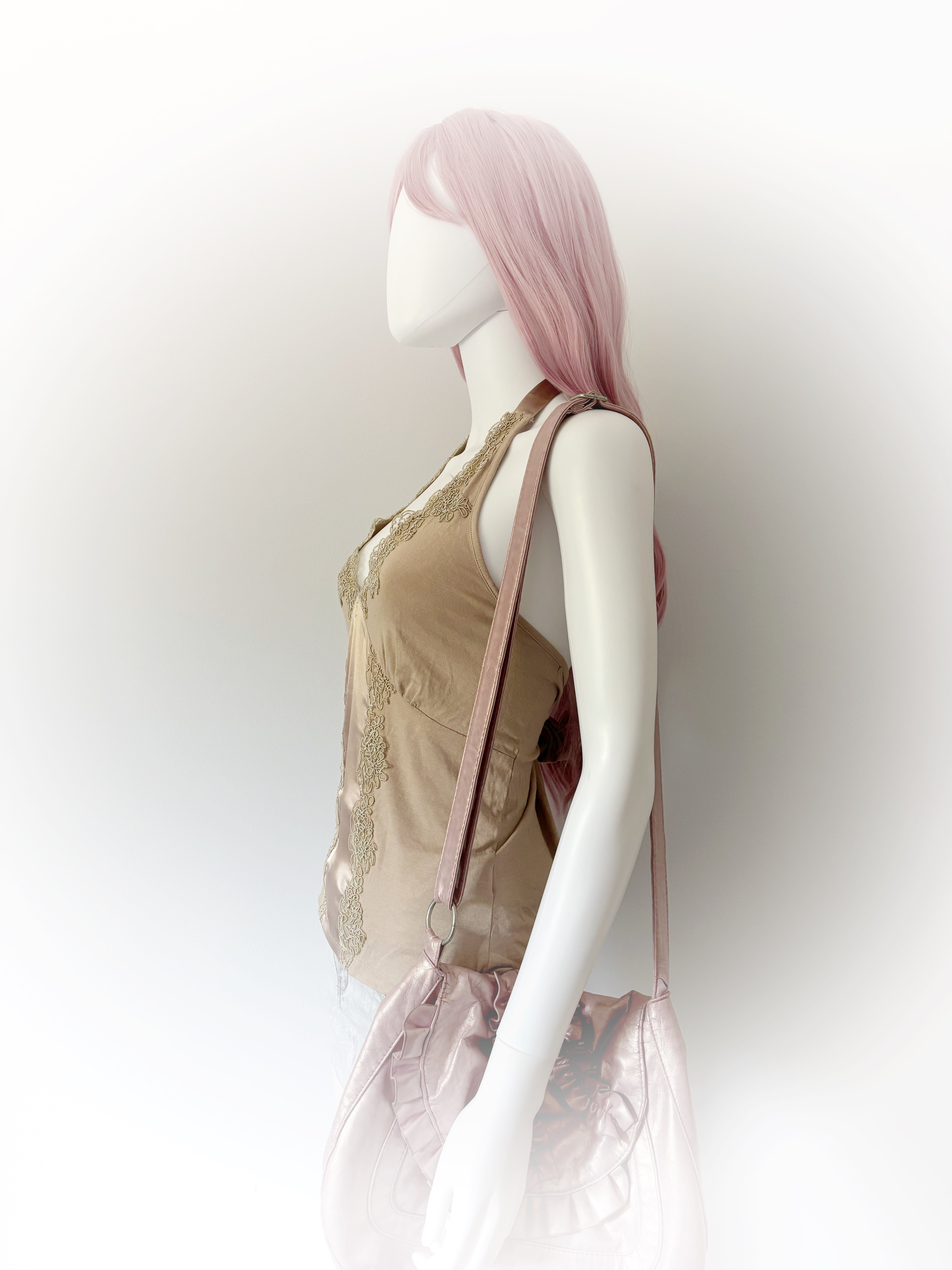 Fairy Grunge Tan Halter Top