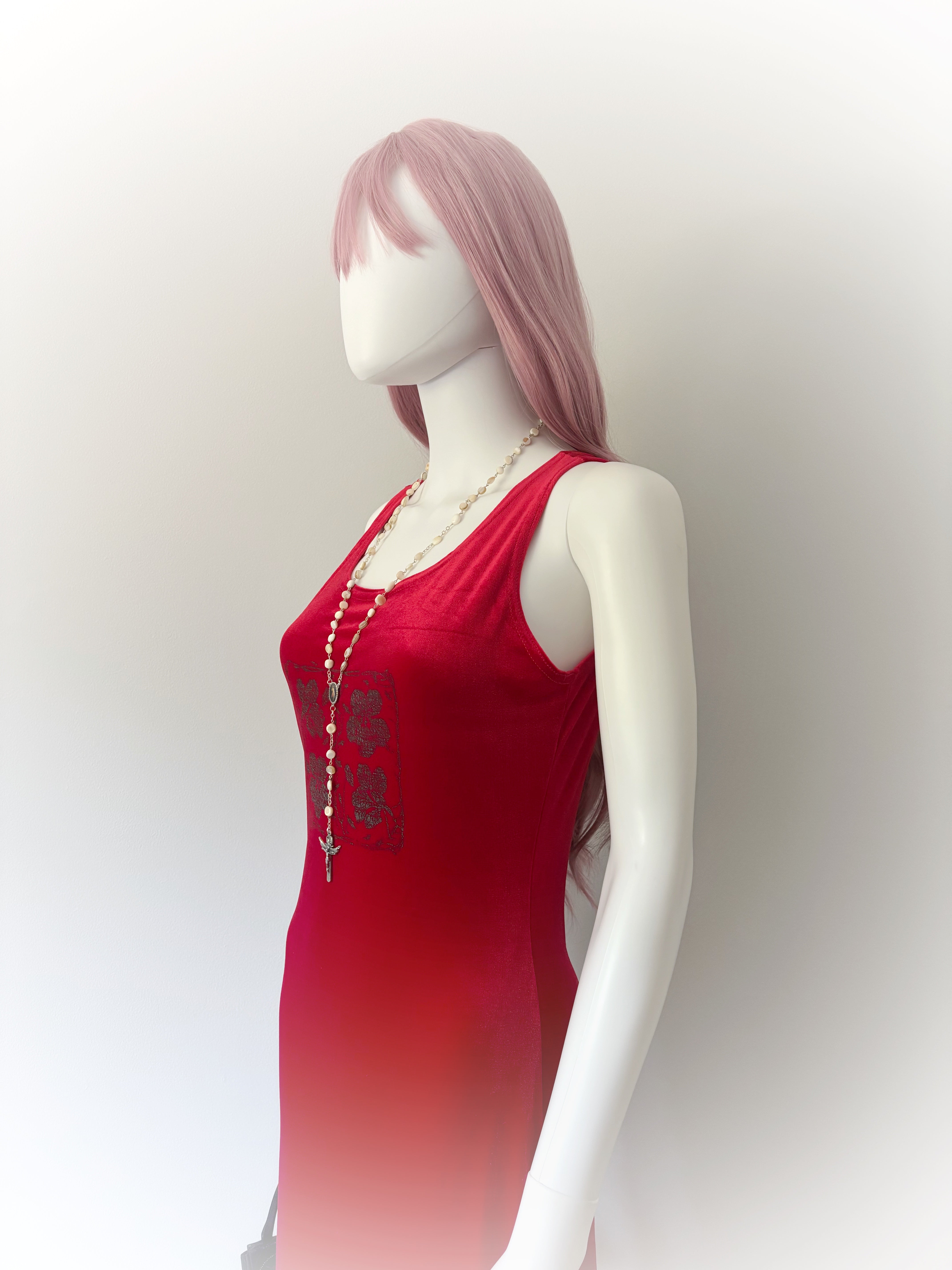 90s Red Velvet Slip Dress