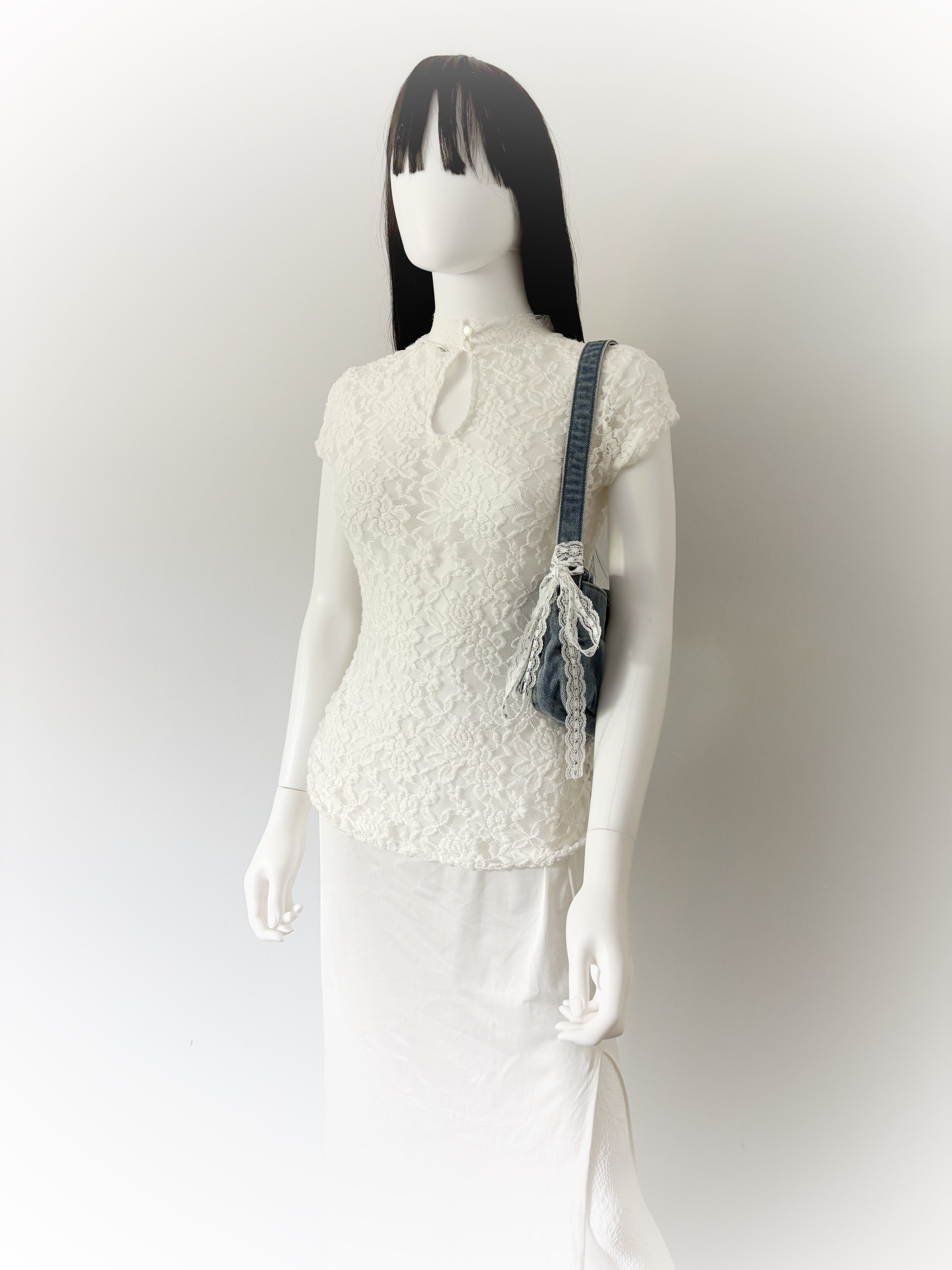 Lace Short Sleeve Blouse