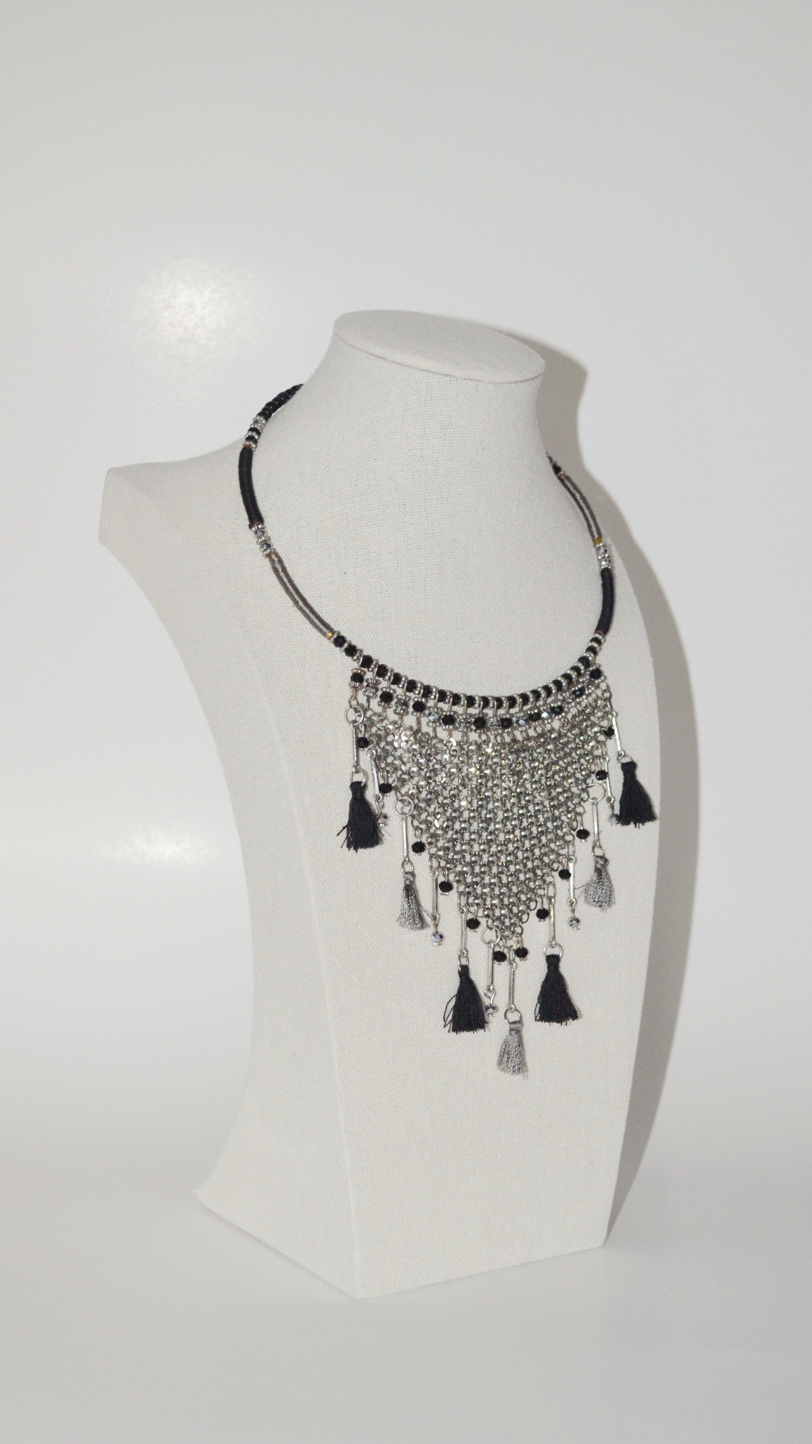 Bohemian Style 2000s Chain Fringe Choker Necklace