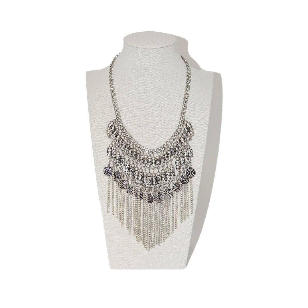 Bohemian Style 2000s Chain Fringe Necklace