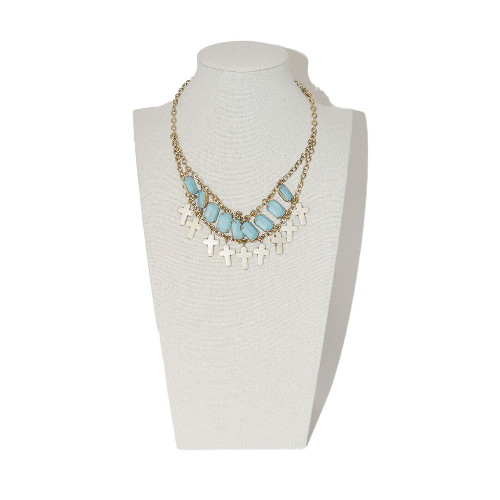 Indie Style 2000s Cross Fringe Necklace