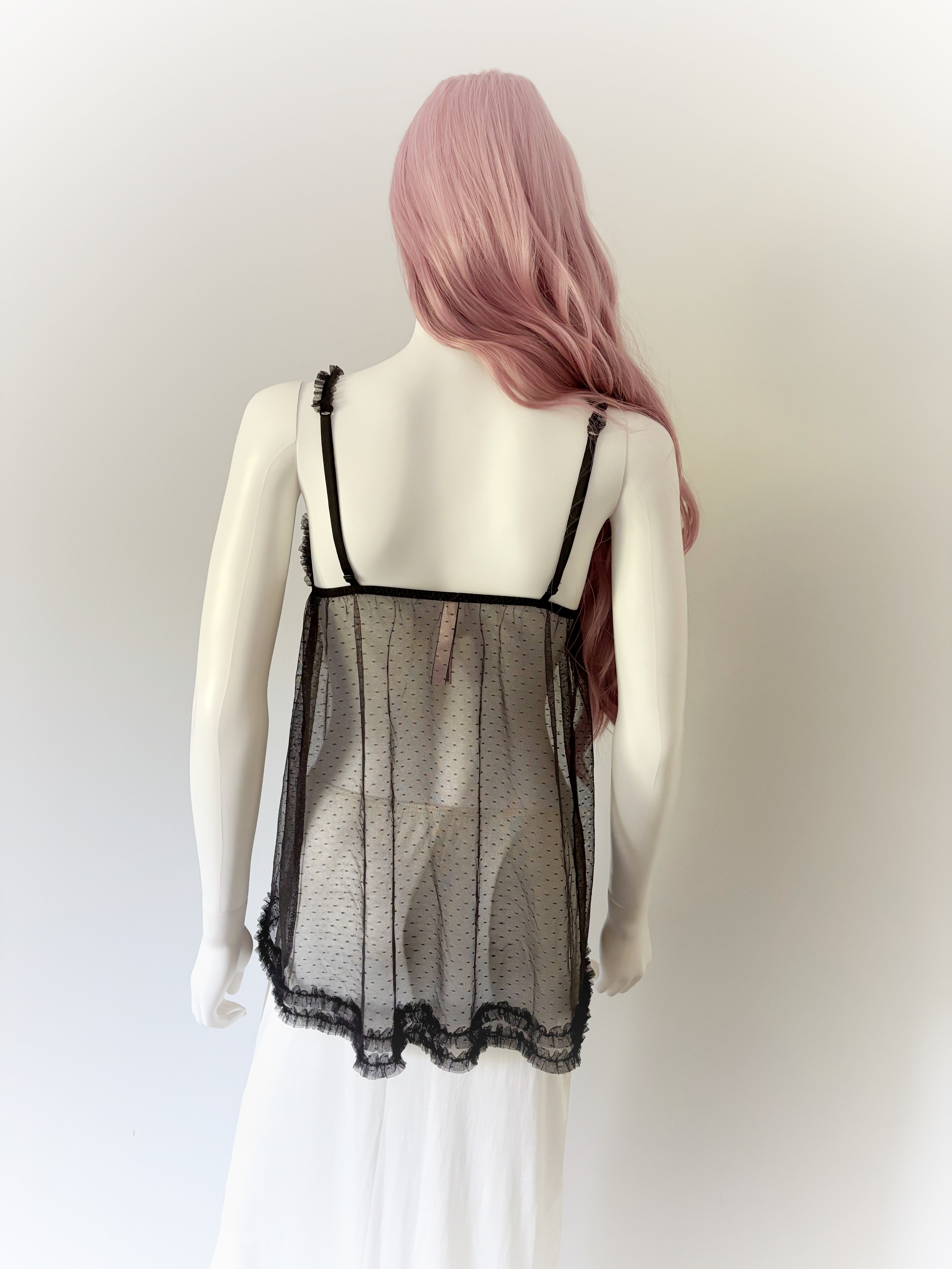 Victoria’s Secret Black Mesh Lingerie Babydoll