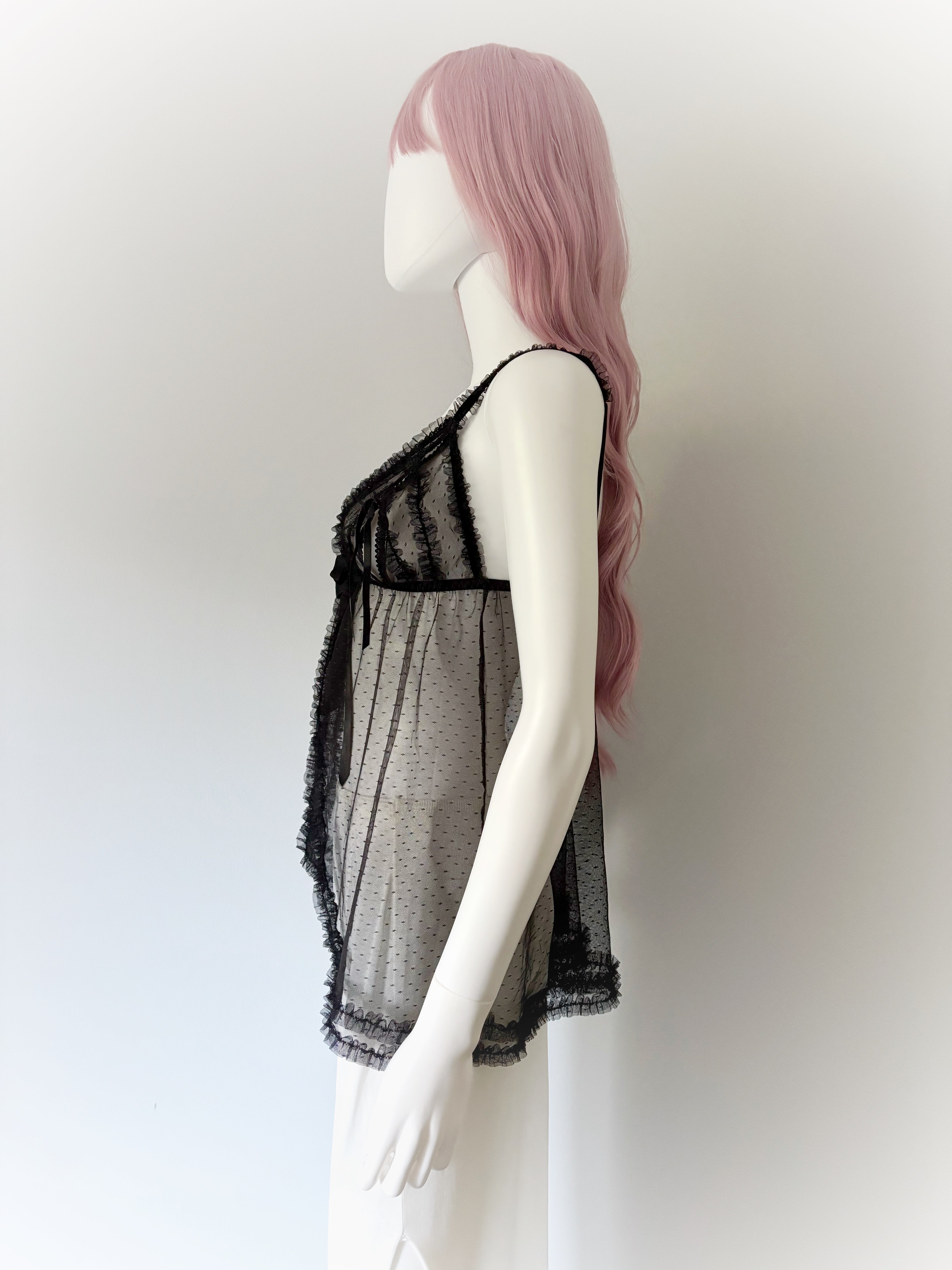 Victoria’s Secret Black Mesh Lingerie Babydoll