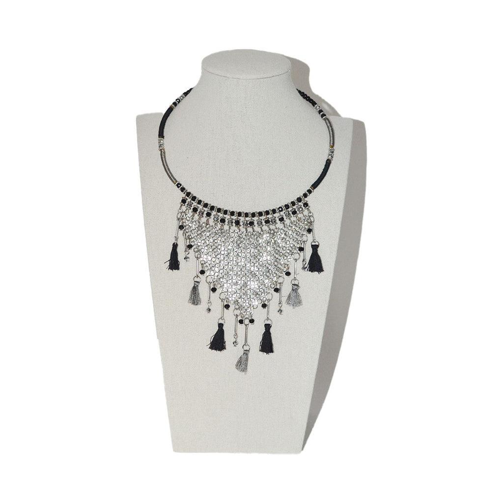 Bohemian Style 2000s Chain Fringe Choker Necklace