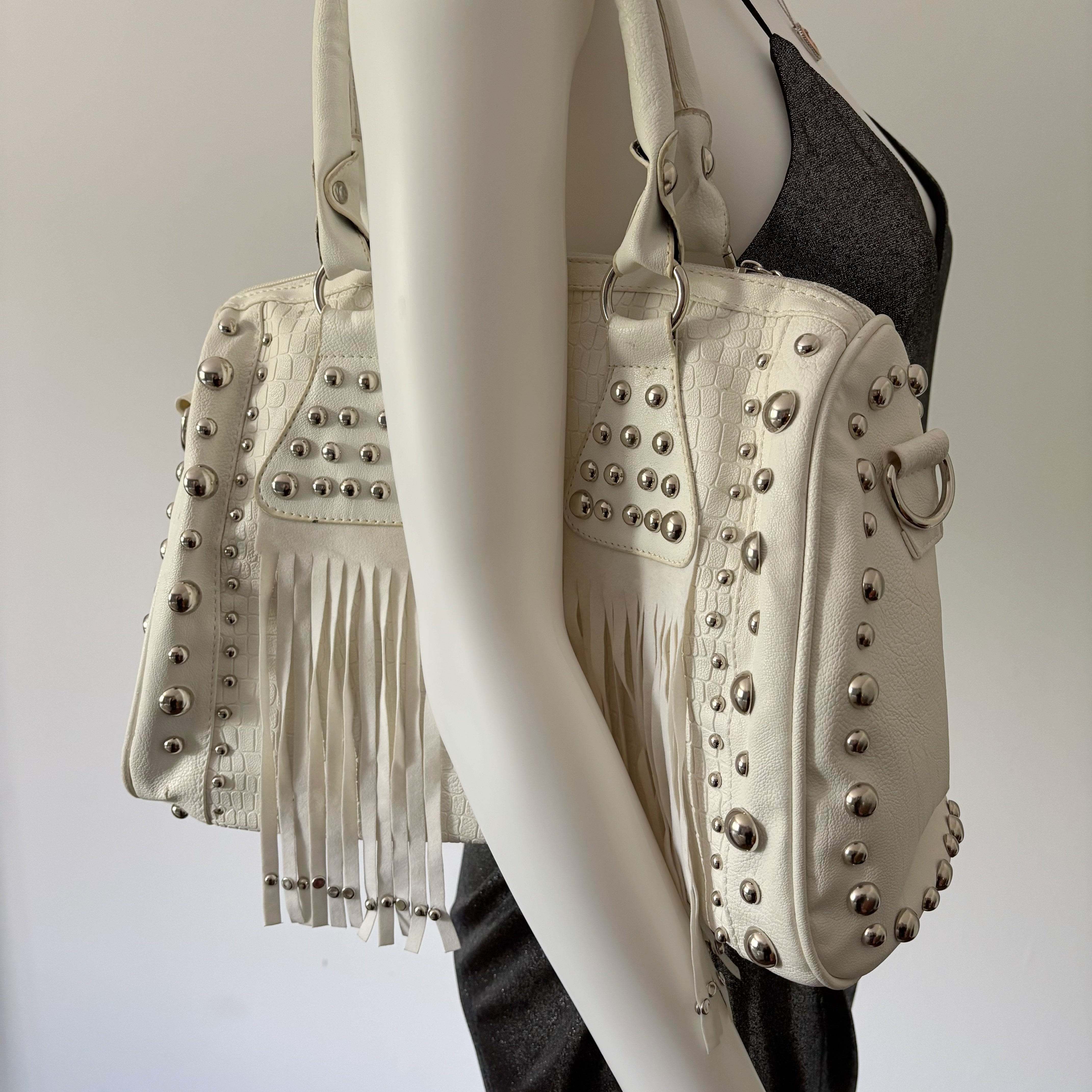 Studded Faux Leather Bag