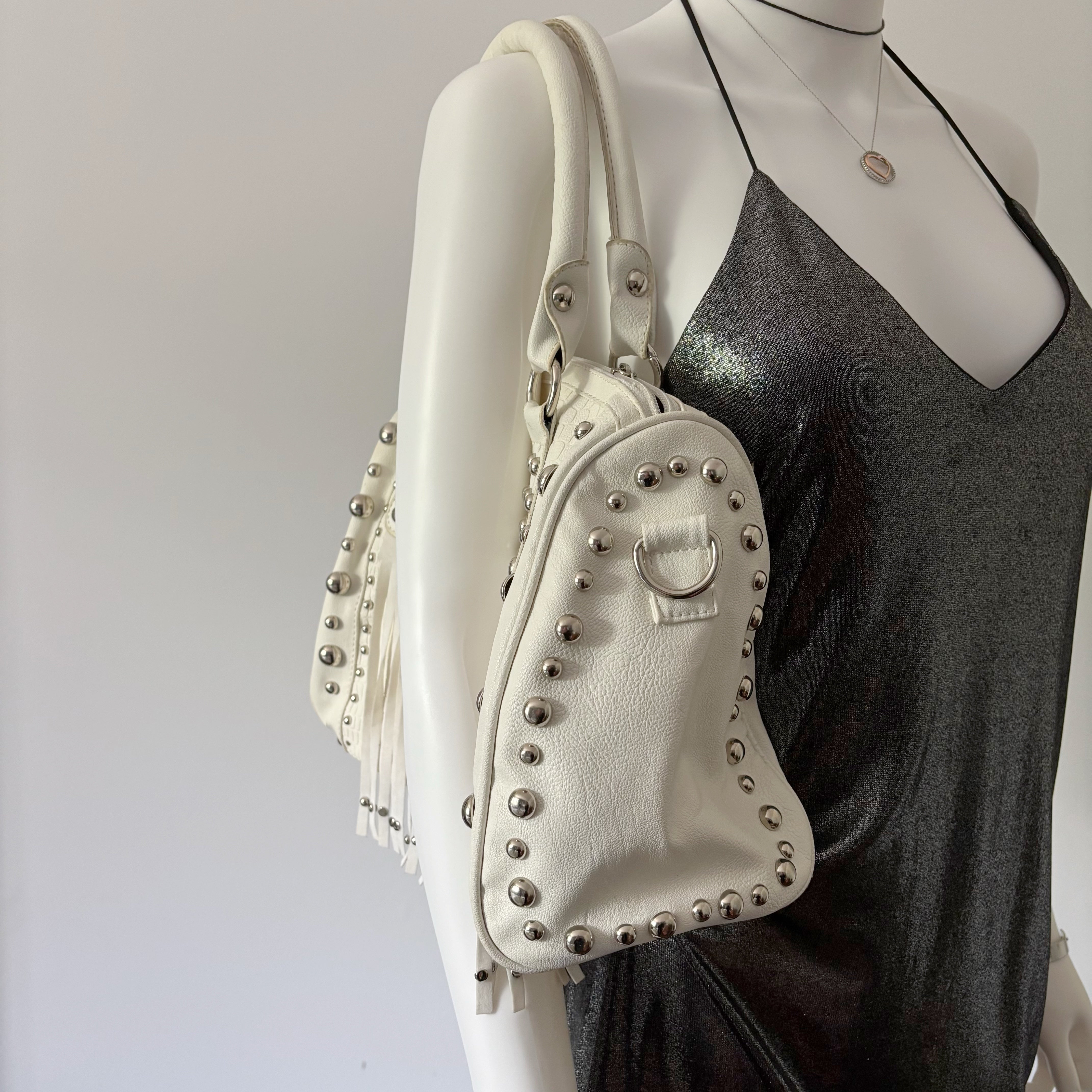 Studded Faux Leather Bag
