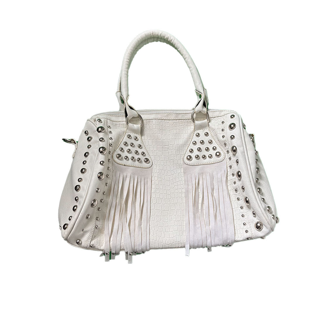 Studded Faux Leather Bag