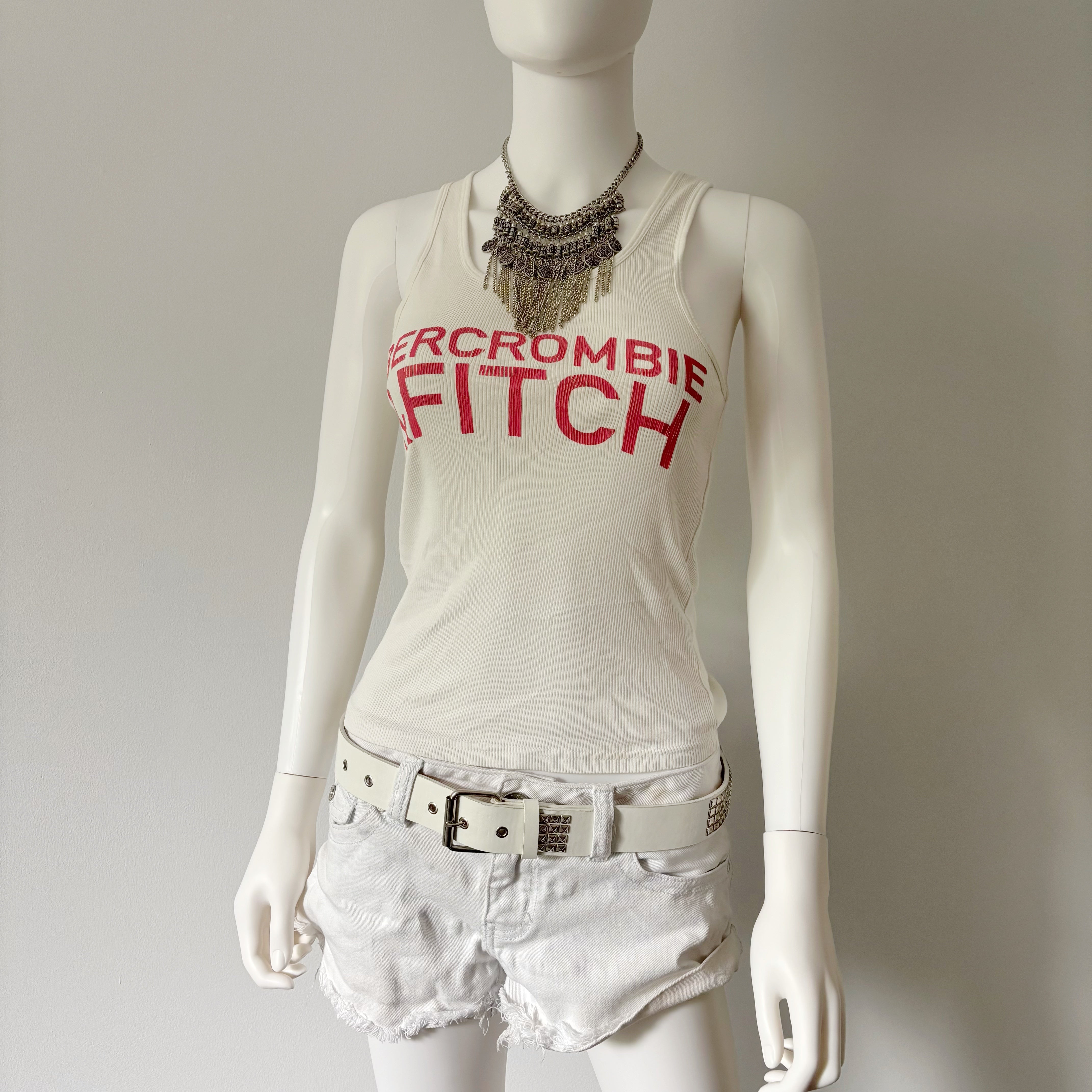 Abercrombie and Fitch White Tank