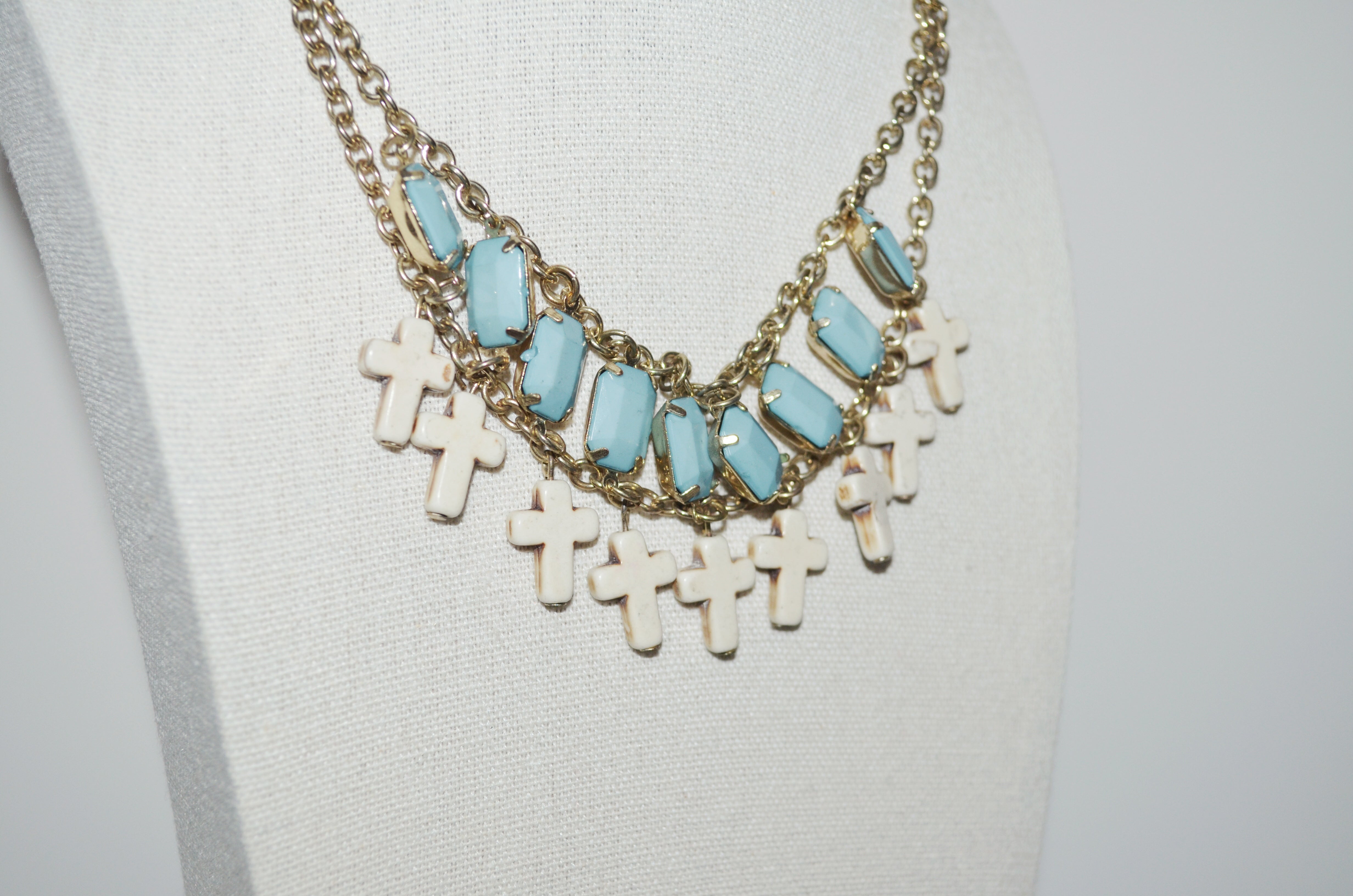 Indie Style 2000s Cross Fringe Necklace