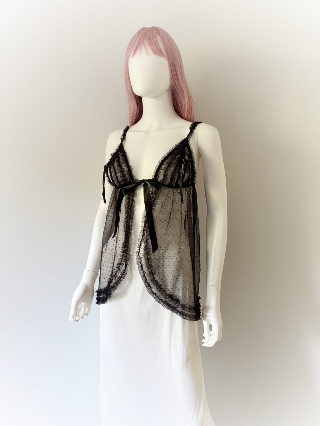 Victoria’s Secret Black Mesh Lingerie Babydoll