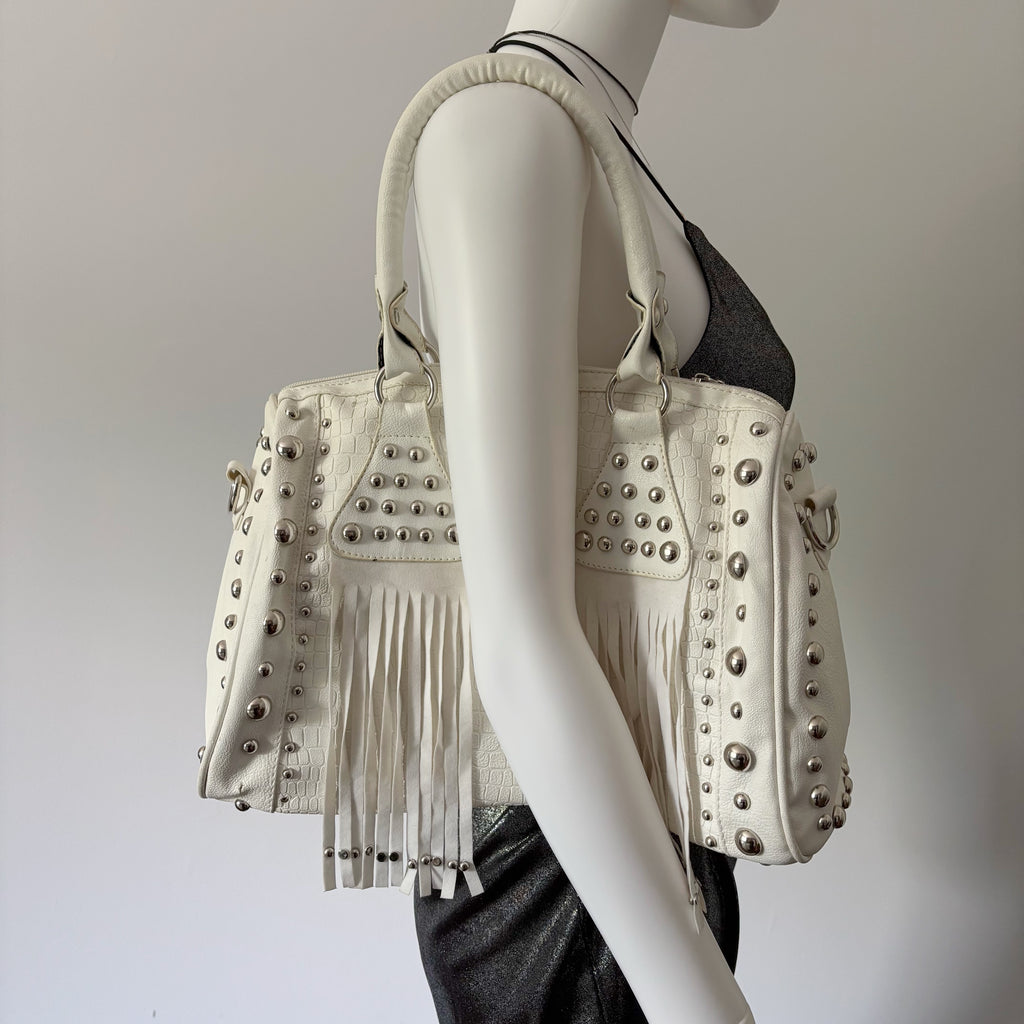 Studded Faux Leather Bag