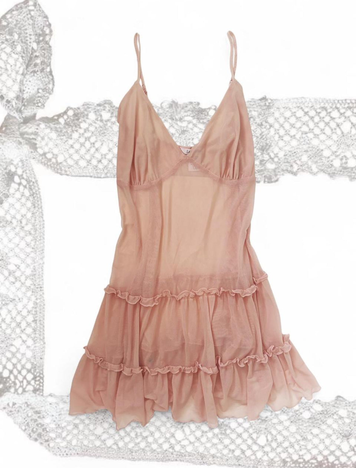 La Vie en Rose Women's Pink and Tan Dress