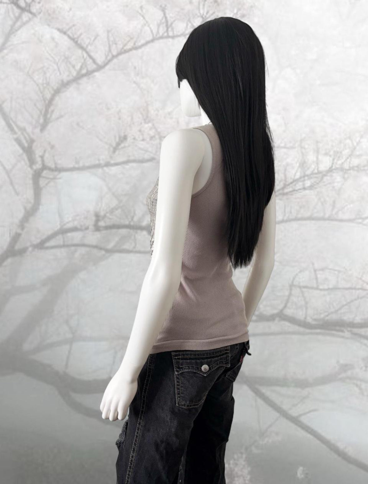 Sparkly silver sequin tank top