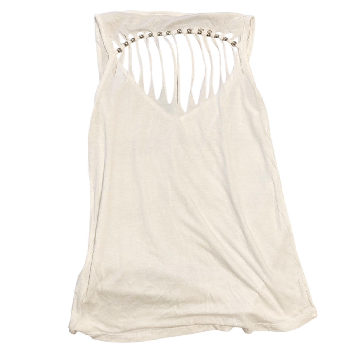 Distressed Beaded Tank